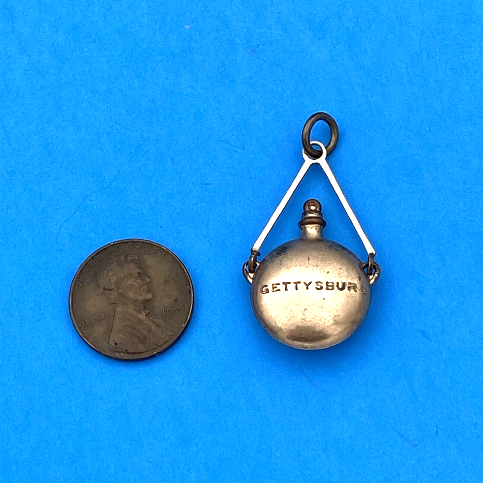 Civil War Gettysburg Reunion U.S. Canteen F.O.B. Gold Filled - Image 2
