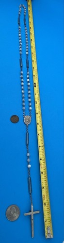 Vtg MoonGlow Glass Mysteries Rosary (Joyful Sorrowful Glorious) Italy Christiany - Image 4