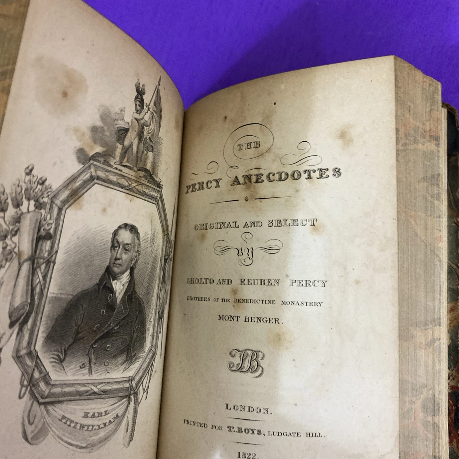 1826 Percy Anecdotes Vol II Eloquence Patriotism Erskine Leather Book - Image 10