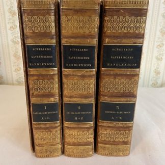 Rare 1822 Three-Volume Set of Schellers Lateinisches Handlexicon