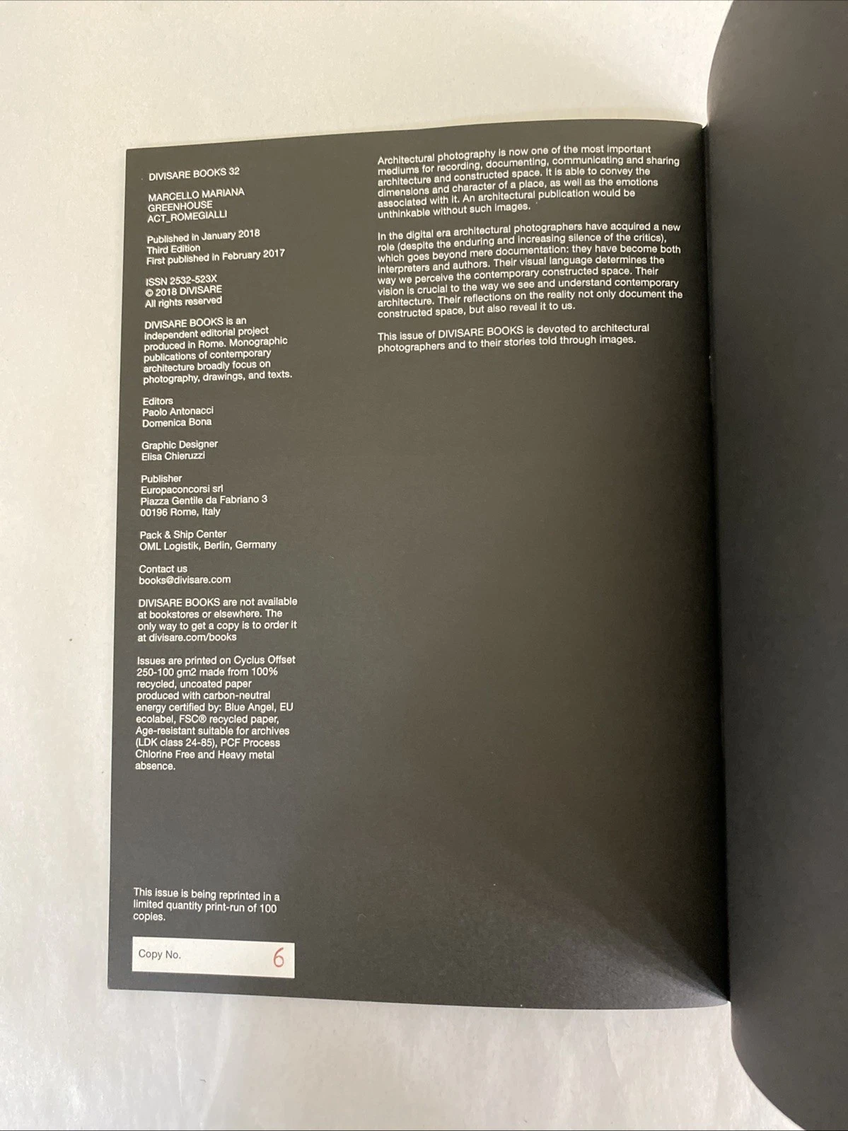 Marcello Mariana Greenhouse Act_Romegialli Divisare Architecture Book 32 - Image 4