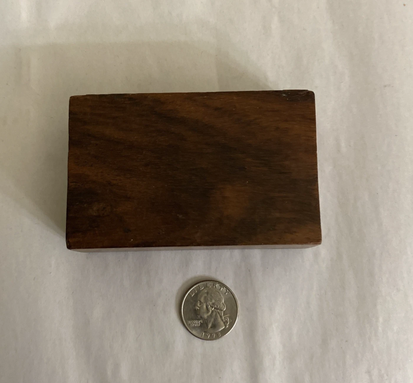 Vintage Indian Rosewood Bone Inlay Elephant Paperweight Desk Letter Weight Small - Image 6
