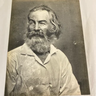 Whitman by Brady + Baudelaire by Nadar Verve 1939 photogravure two-page spread