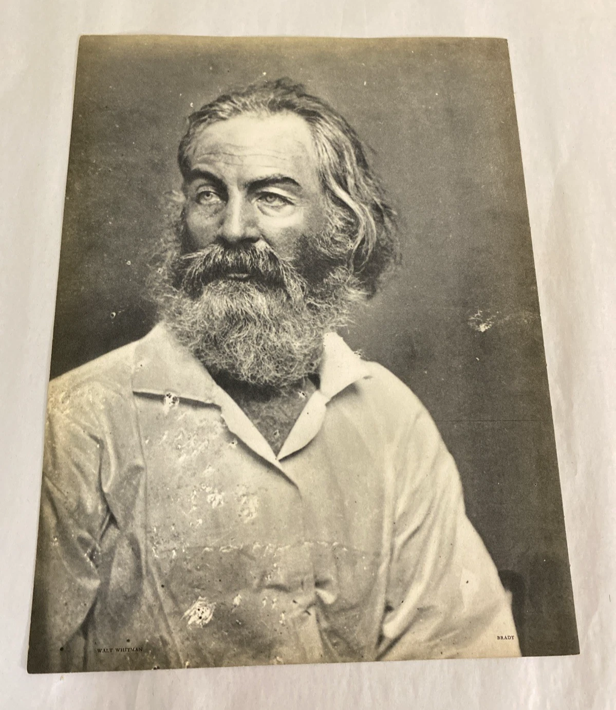 Whitman by Brady + Baudelaire by Nadar Verve 1939 photogravure two-page spread