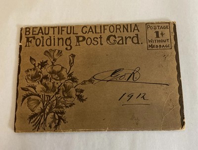 1912 Beautiful California Postcard Folder Accordion Style G.O.H. VGC Rare