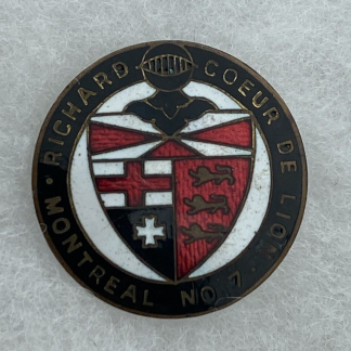 1902 Knights Templar Richard Coeur de Lion Montreal No. 7 Pin – Saratoga Springs