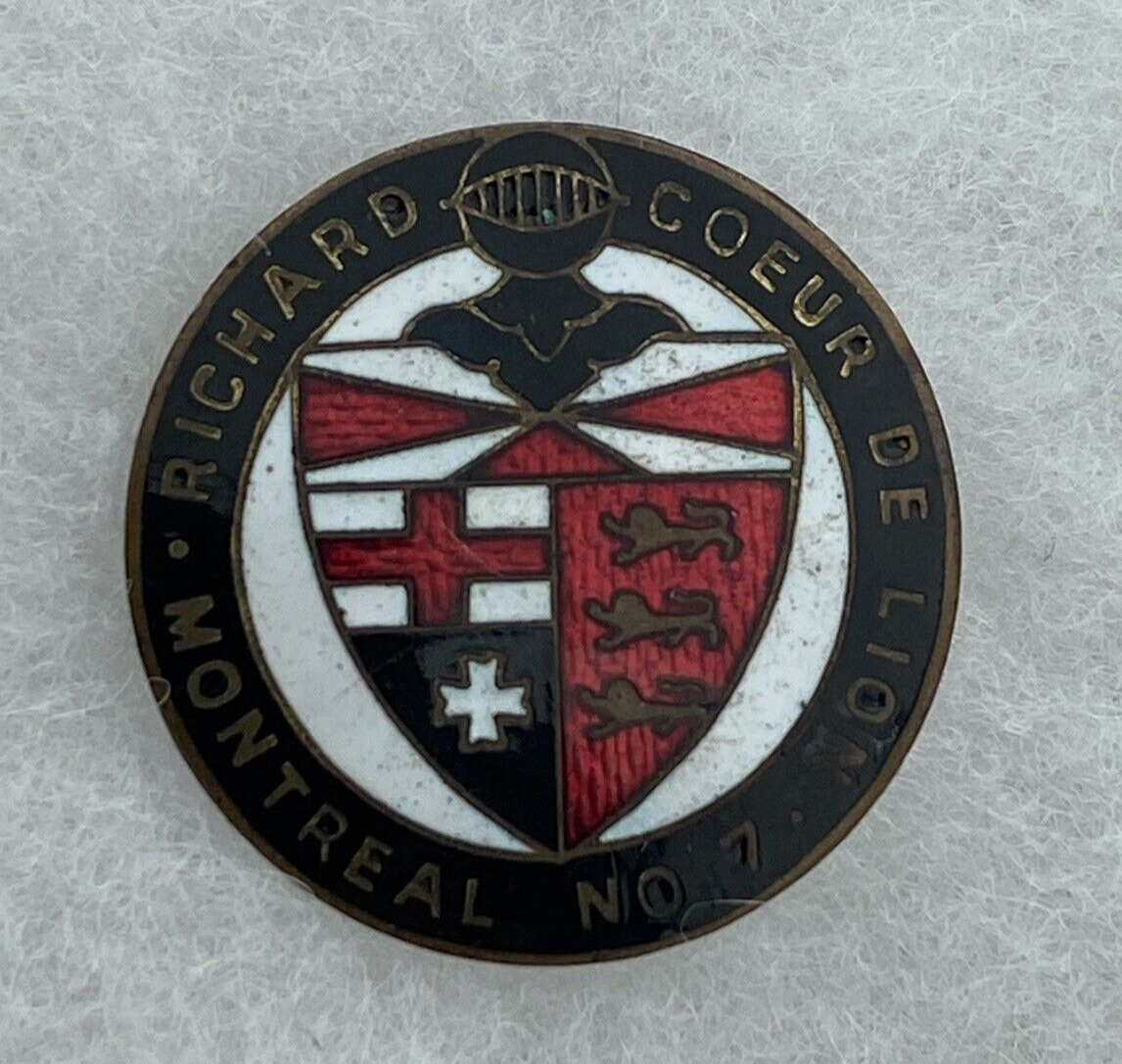 1902 Knights Templar Richard Coeur de Lion Montreal No. 7 Pin – Saratoga Springs
