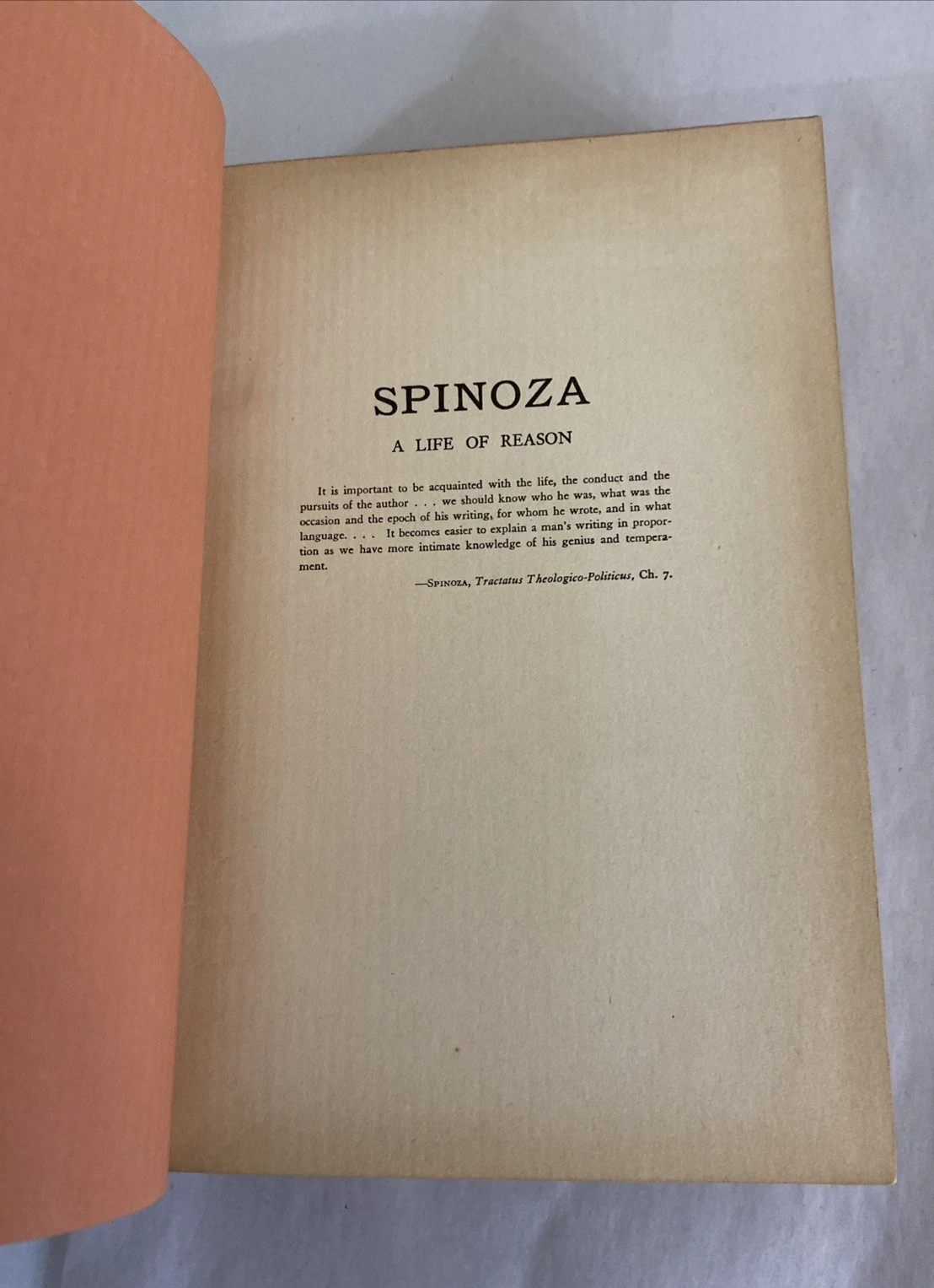 Spinoza A Life of Reason 1932 1st ed Wolfson publisher inscription HC philosophy - Image 9