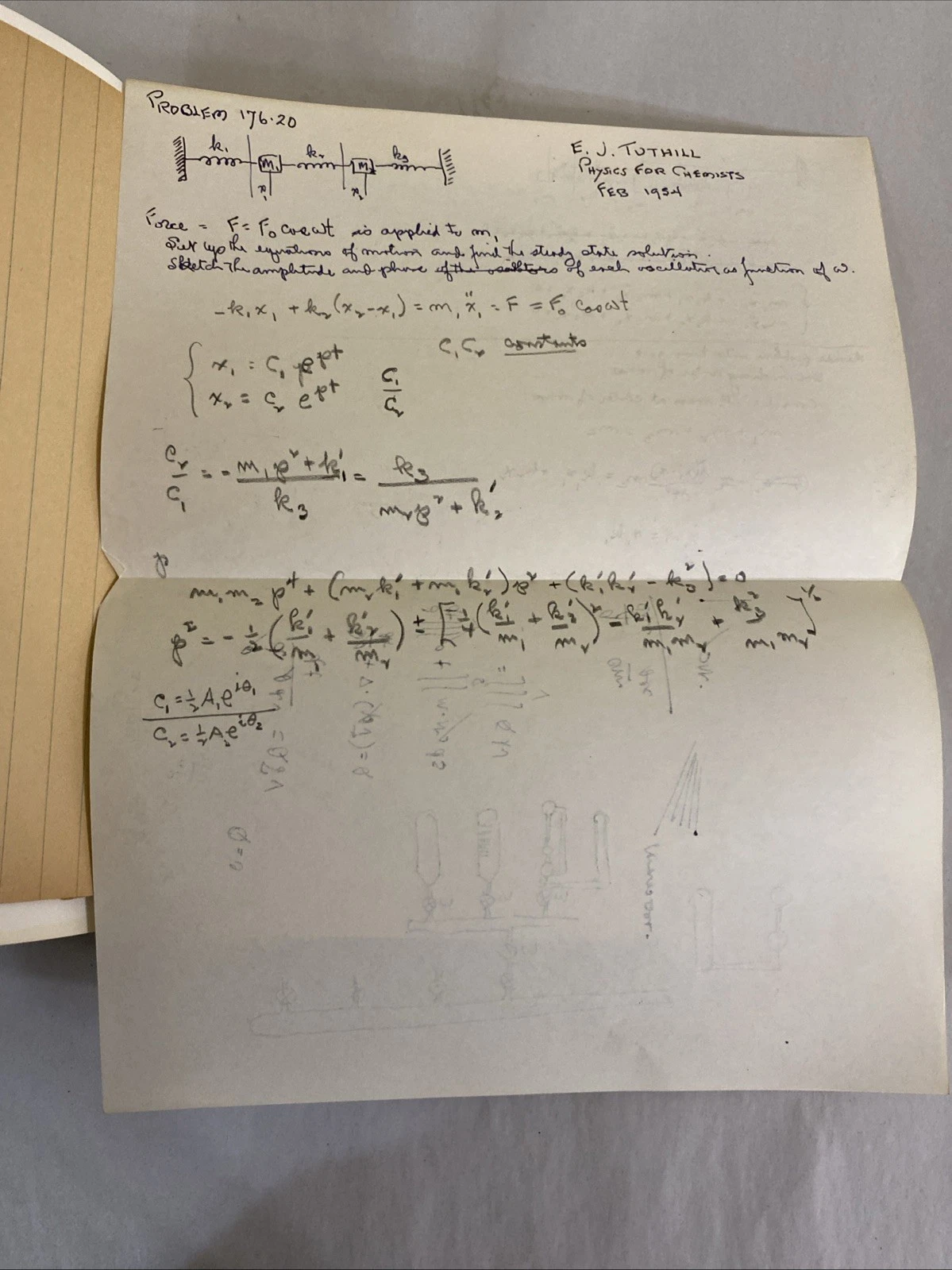 1953 Symon Mechanics Addison-Wesley HC w/ Edwin J. Tuthill BNL Provenance +Notes - Image 8