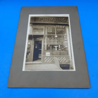 c.1920 NYC Milton Schnaier Plumbing Storefront Occupational Photo Mounted 5x7 NY
