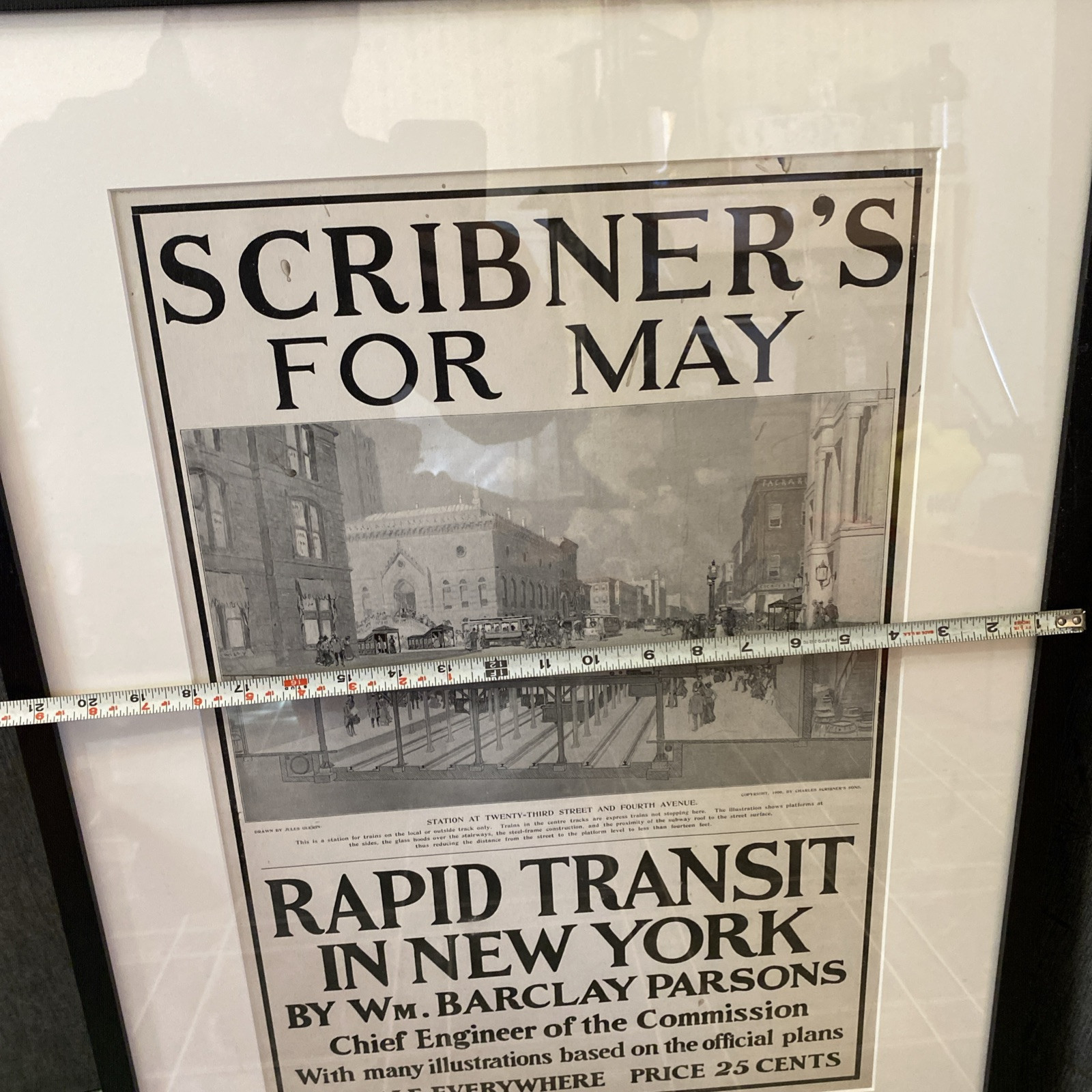 1900 Scribner’s Rapid Transit In New York Original Poster Jules Guérin Litho - Image 10