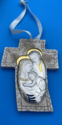 Creazioni RL Argenti Laminato AG, Holy Family Silver Wall Plaque, Italy, - Image 2