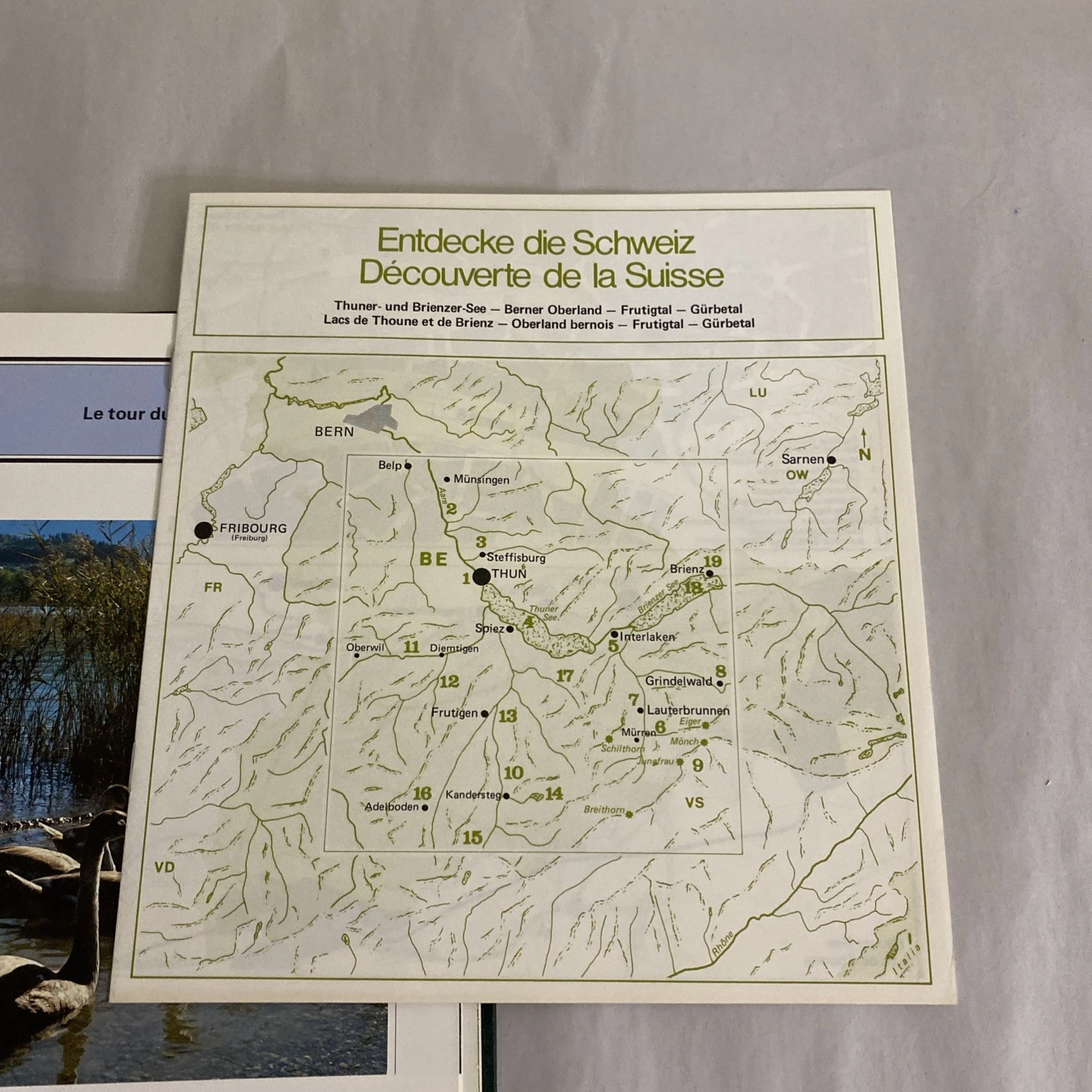 Découverte de la Suisse Vol 11 1983 Christian Lohner Thun Brienz Oberland w/ Map - Image 10