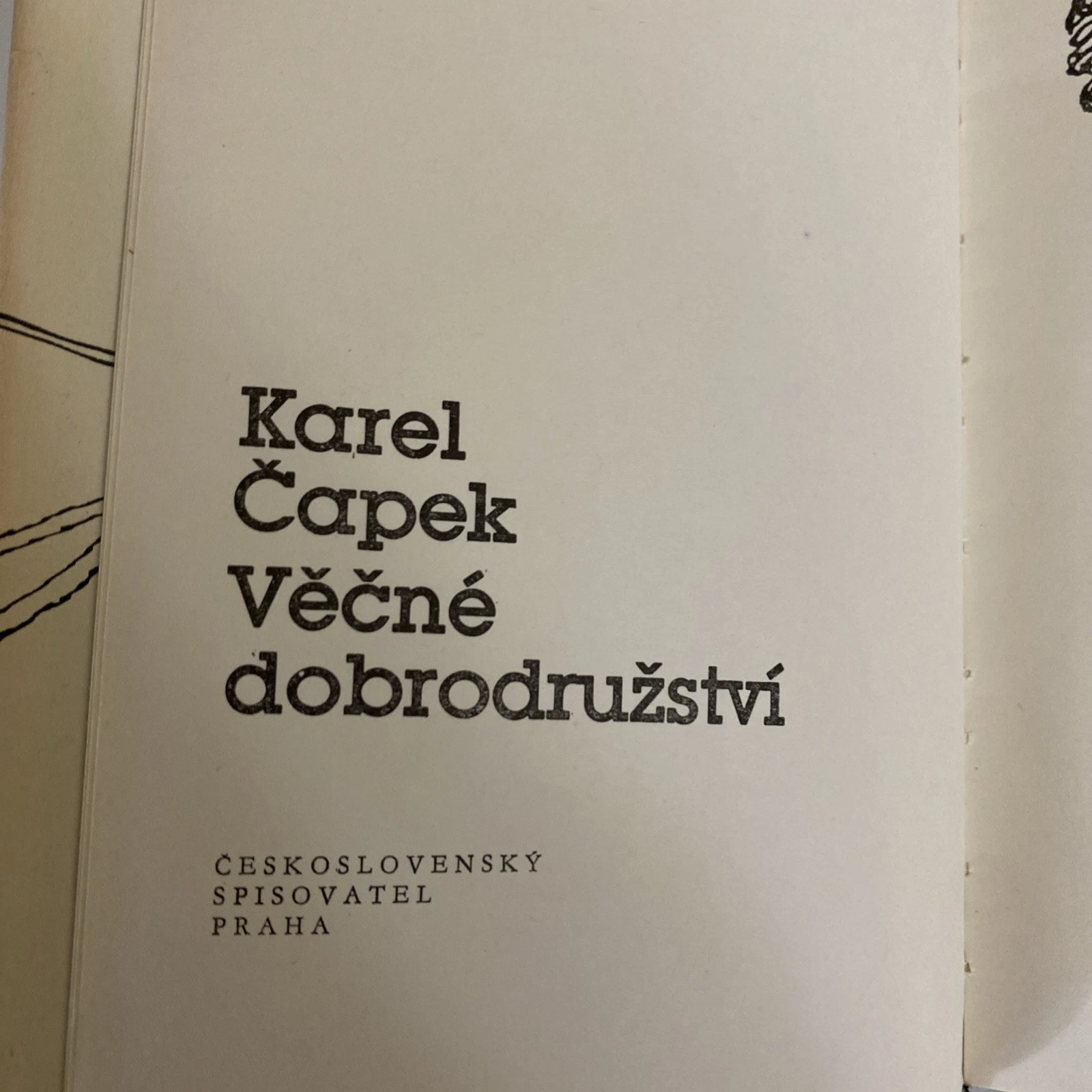 Karel Capek Vecne Dobrodruzstvi 1984 Czech Hardcover DJ Prague Vintage - Image 5