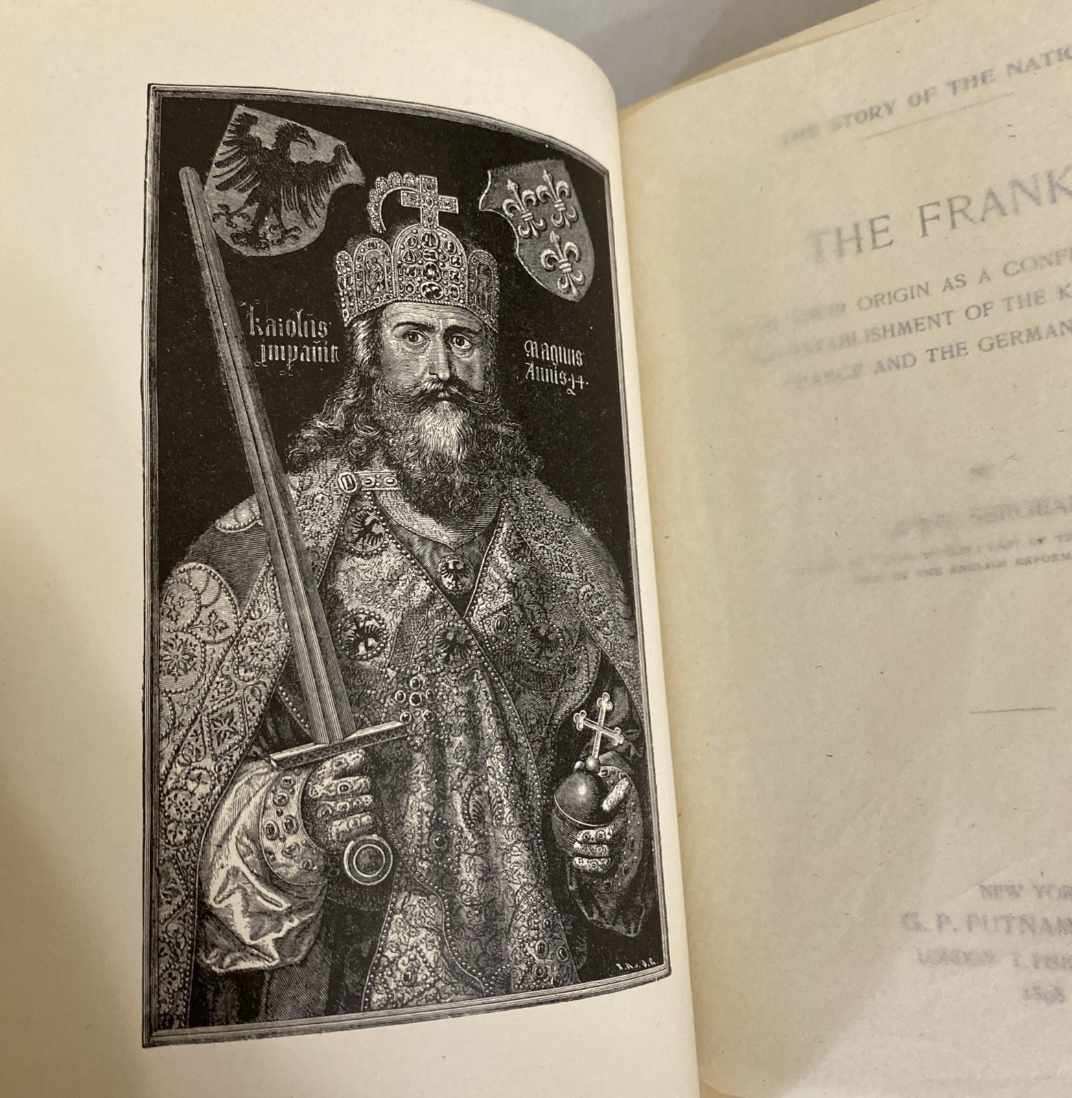 1898 The Franks Story of the Nations Lewis Sergeant Putnam Green Gilt Cloth Book - Image 7