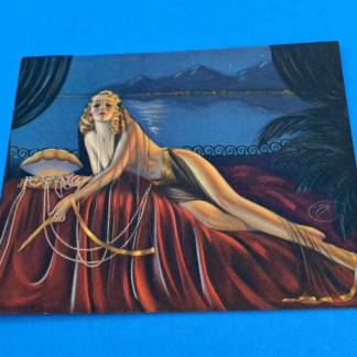 Antique Art Deco Pin-up Risque Print Card Beautiful Elegant