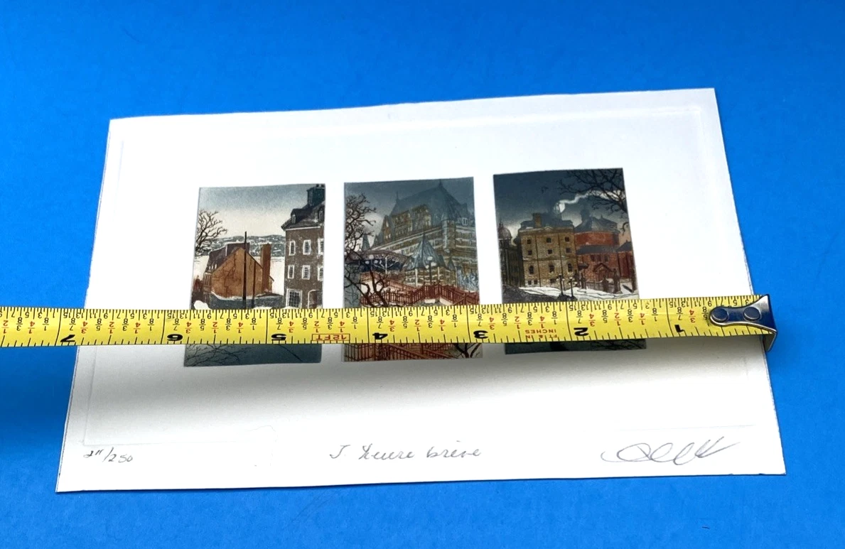 Alain Couture L’Heure Brève Quebec City Miniature Print 34/250 5x7 - Image 10