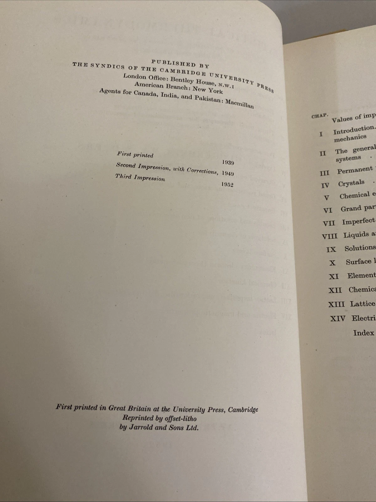 Statistical Thermodynamics Fowler Guggenheim 1952 3rd Imp HC + Poly Rcpt BklynNY - Image 6