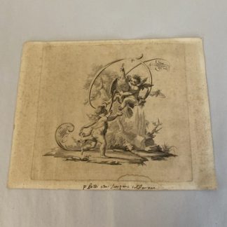 18th C. Cherubs with Peacock Engraving by G.B. Betti – Dilettanti Belle Arti