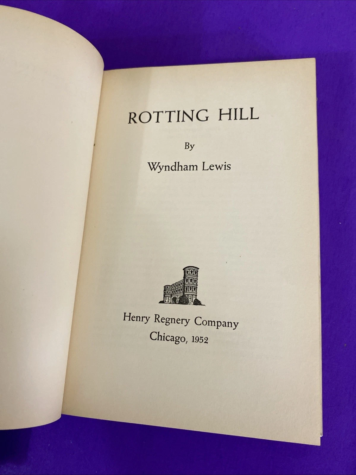 Wyndham Lewis Rotting Hill 1952 First American Edition Unclipped DJ - Image 4