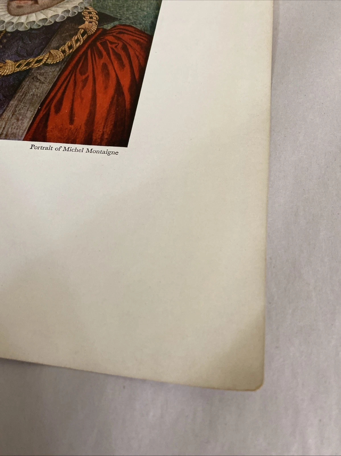 1939 Verve Montaigne Port. (School of Corneille de Lyon) color plate + essay 2pp - Image 3