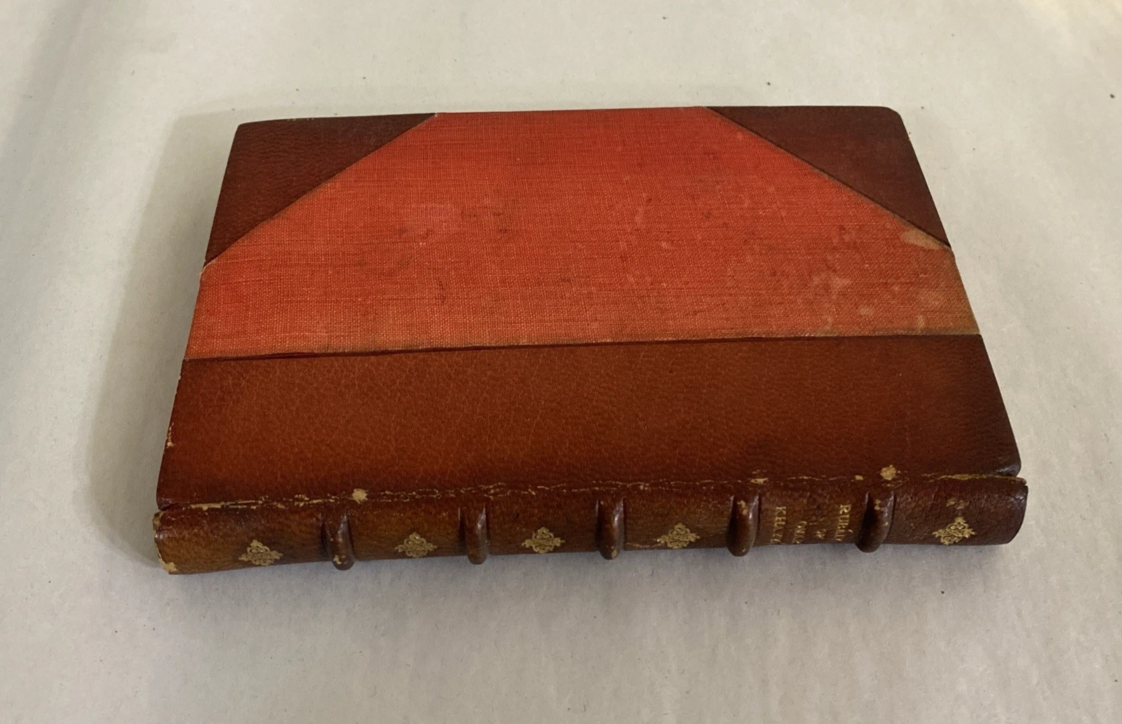 1899 Rubaiyat of Omar Khayyam Macmillan Golden Treasury Leather Spine Gilt Inscr - Image 12