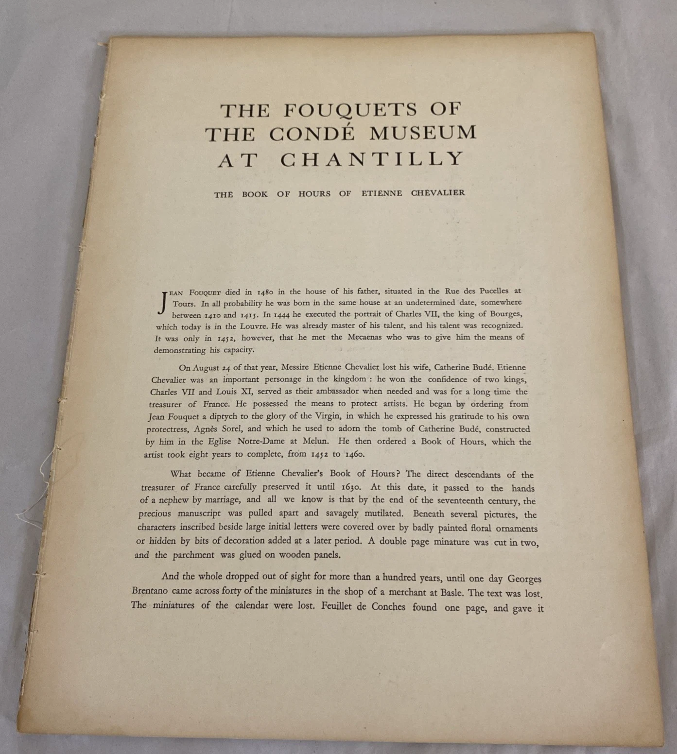 Jean Fouquet Condé Museum Chantilly Book of Hours 11pp Verve 1939 section - Image 2