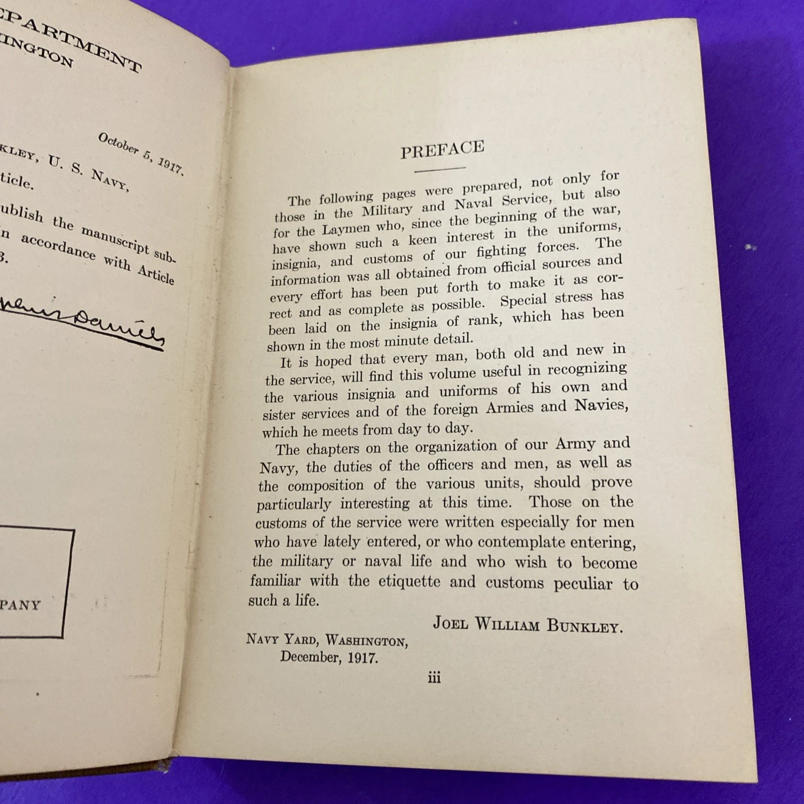1917 Bunkley Military & Naval Recognition Book WWI 1st Ed Pearl Harbor 51 Plates - Image 7