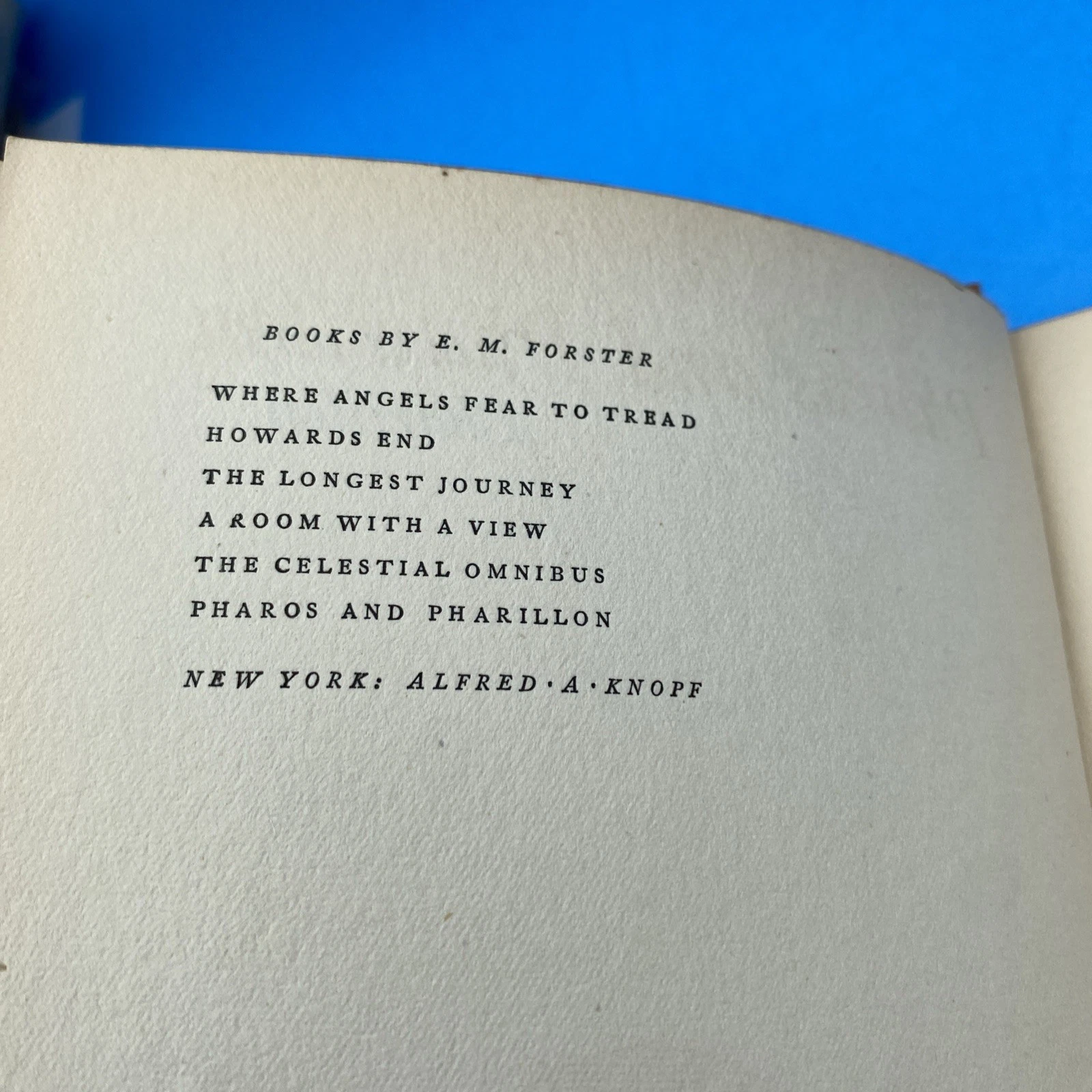 1923 E.M. Forster Pharos and Pharillon 1st American Edition Knopf HC - Image 6