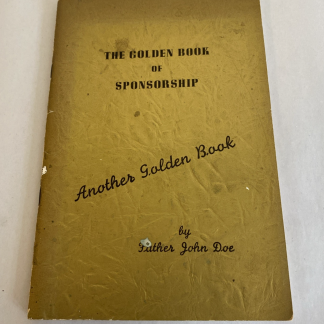 The Golden Book of Sponsorship by Father John Doe 1953 AA Classic 4th Print 1975