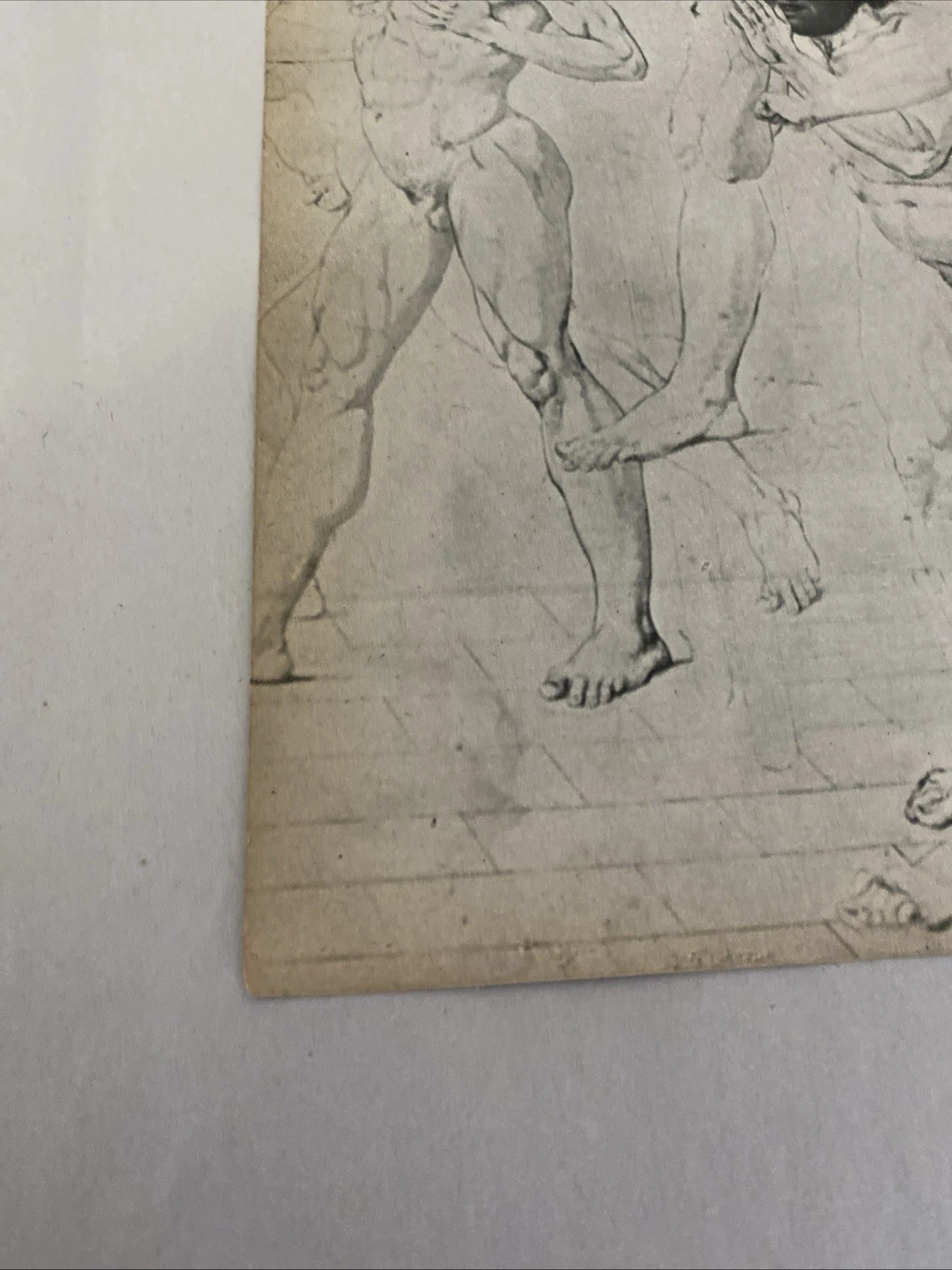 Verve 1939 single leaf: French male studies after David + Bracelli Harlequin art - Image 4