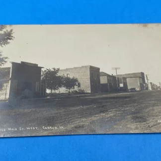Scarce Carson Iowa RPPC Palace Pharmacy Main Street J B Hughes KRUXO IA Postcard