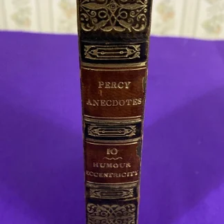 1826 Percy Anecdotes Vol X Humour Eccentricity George Colman Leather Book