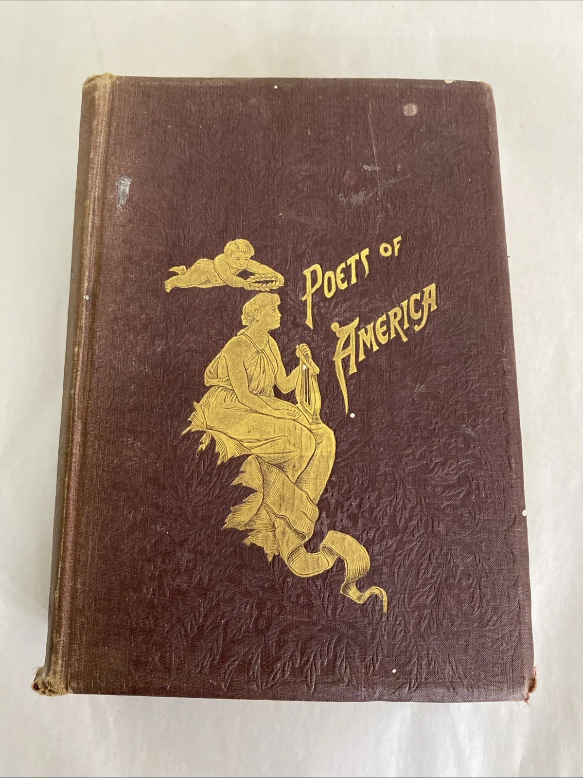 1890 Local and National Poets of America Herringshaw gilt edges illustrated book - Image 7