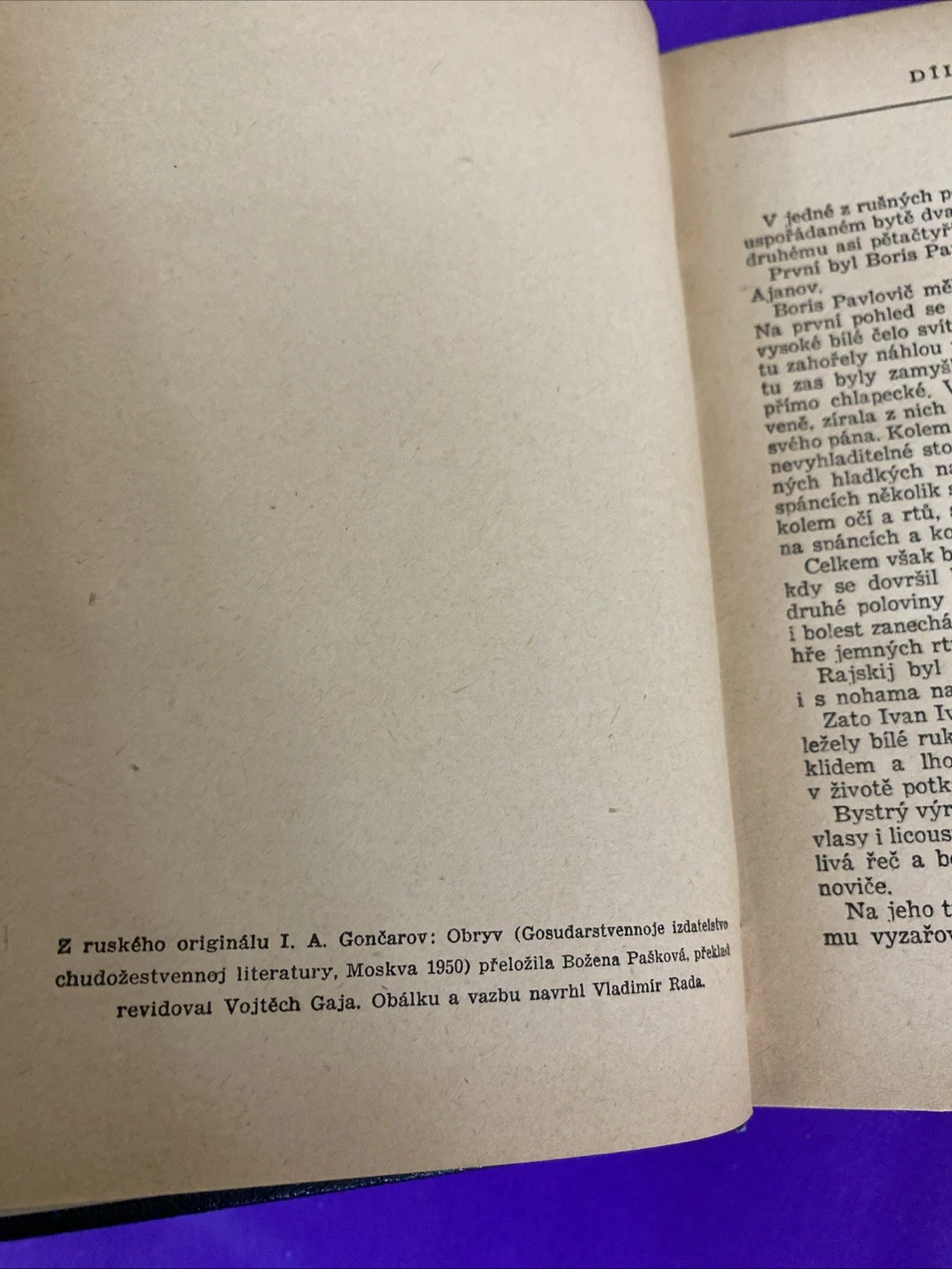 1952 Goncharov Strž The Precipice Czech Hardcover Fuka Binding - Image 5