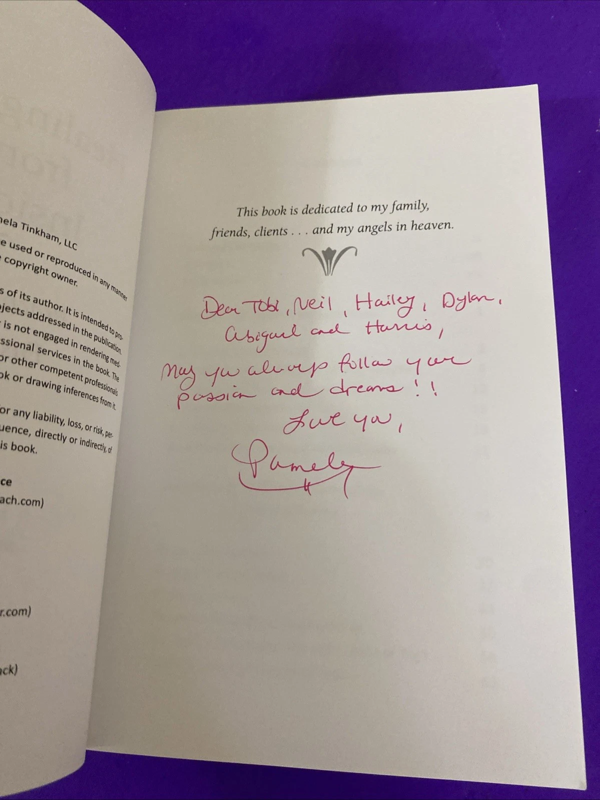 Pamela Tinkham Signed & Inscribed Healing Trauma Inside Out Full Color Book 2017 - Image 4