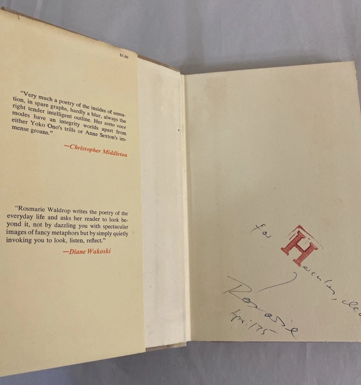 THE AGGRESSIVE WAYS OF THE CASUAL STRANGER By Rosmarie Waldrop - Signed - 1st - Image 4