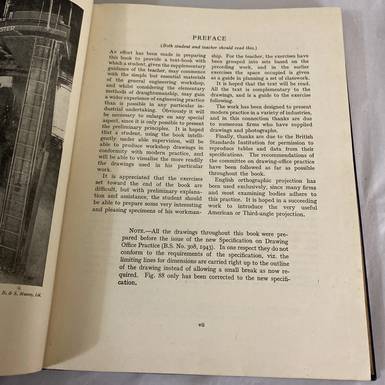 1944 Practical Engineering Drawing Vol 1 HMS Glendower Royal Navy Textbook - Image 9