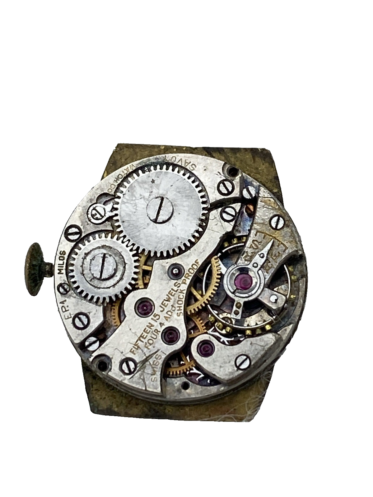 Vintage Josca Swiss Watch by Savo 15J Small Seconds c1948 Hinged Case Project - Image 3
