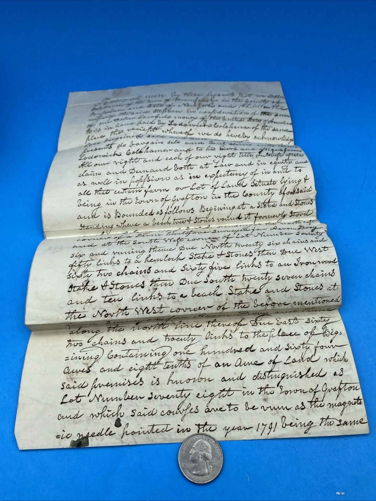 1848 Dutchess County NY Quitclaim Land Deed Stephen Christina Lodowick Colehamer