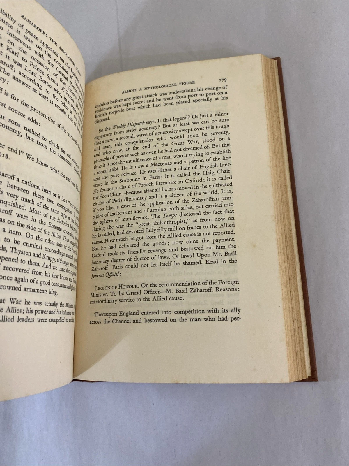 Zaharoff The Armaments King by Robert Neumann 1935 HC London 1st Ed - Image 9