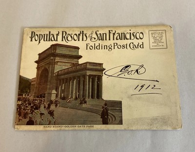 1912 Popular Resorts of San Francisco Postcard Folder Accordion Style VGC Rare