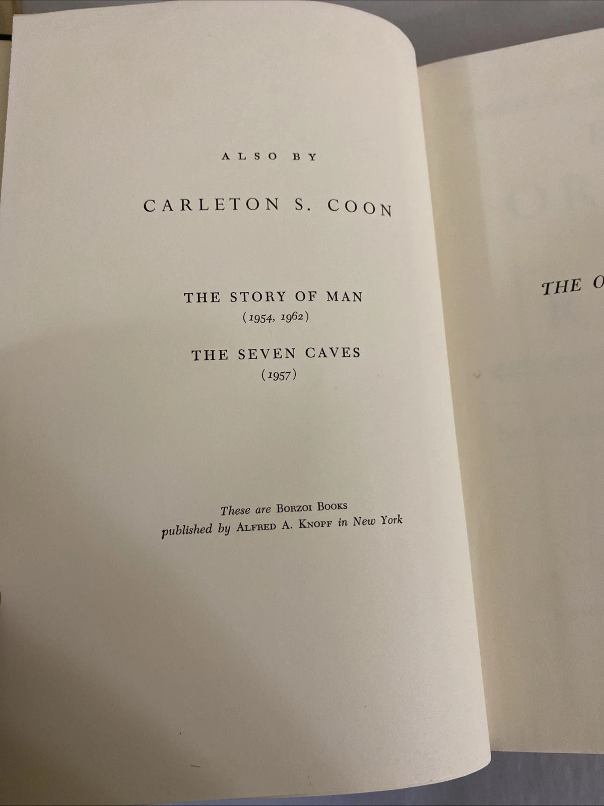 1962 First Ed The Origin of Races Carleton S. Coon Knopf Borzoi Hardcover Anthro - Image 5