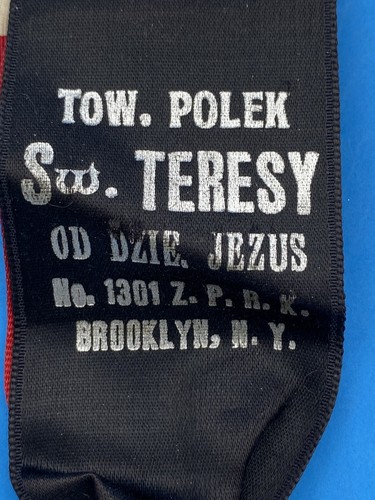 Vintage Polish Marian Ribbon & Medal (Brooklyn) – Rare Collectible - Image 5