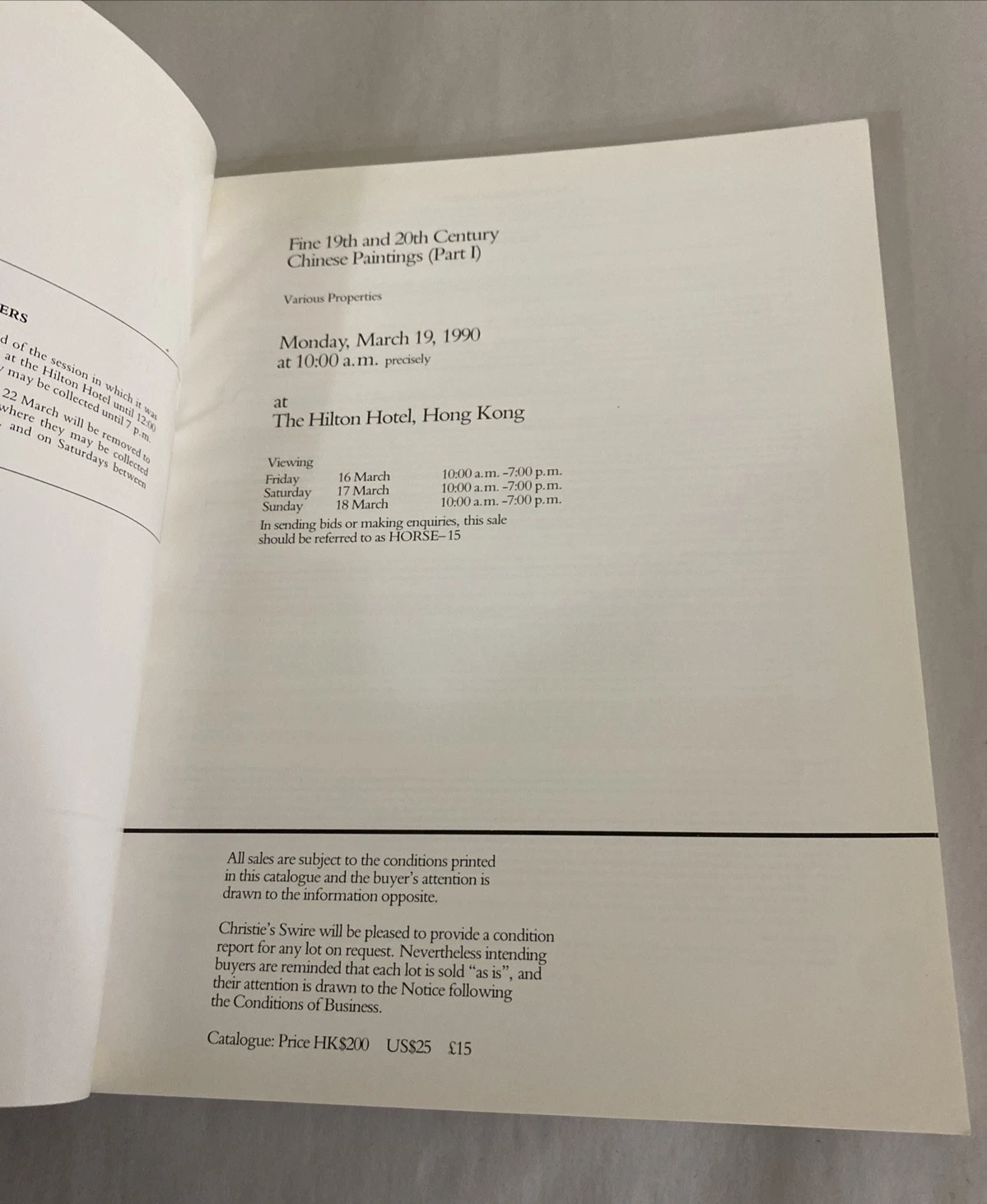 CHRISTIE'S HK CHINESE PAINTINGS Pu Ru Qi Baishi Ren Yi Zhang Daqian Catalog 1990 - Image 6