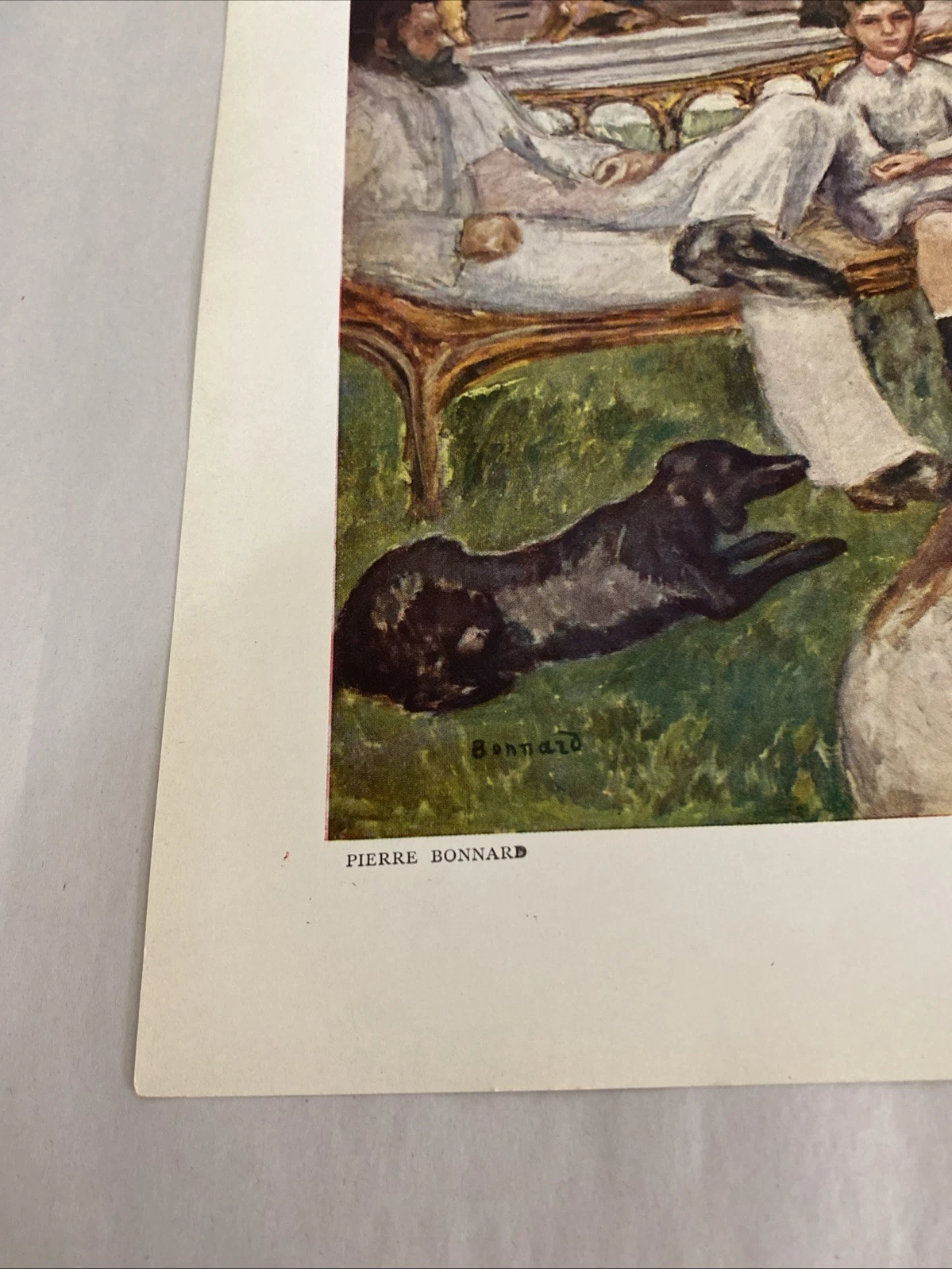 1939 Verve Bonnard La Famille Terrasse color gravure bifolio w/ Braccelli & Goya - Image 2