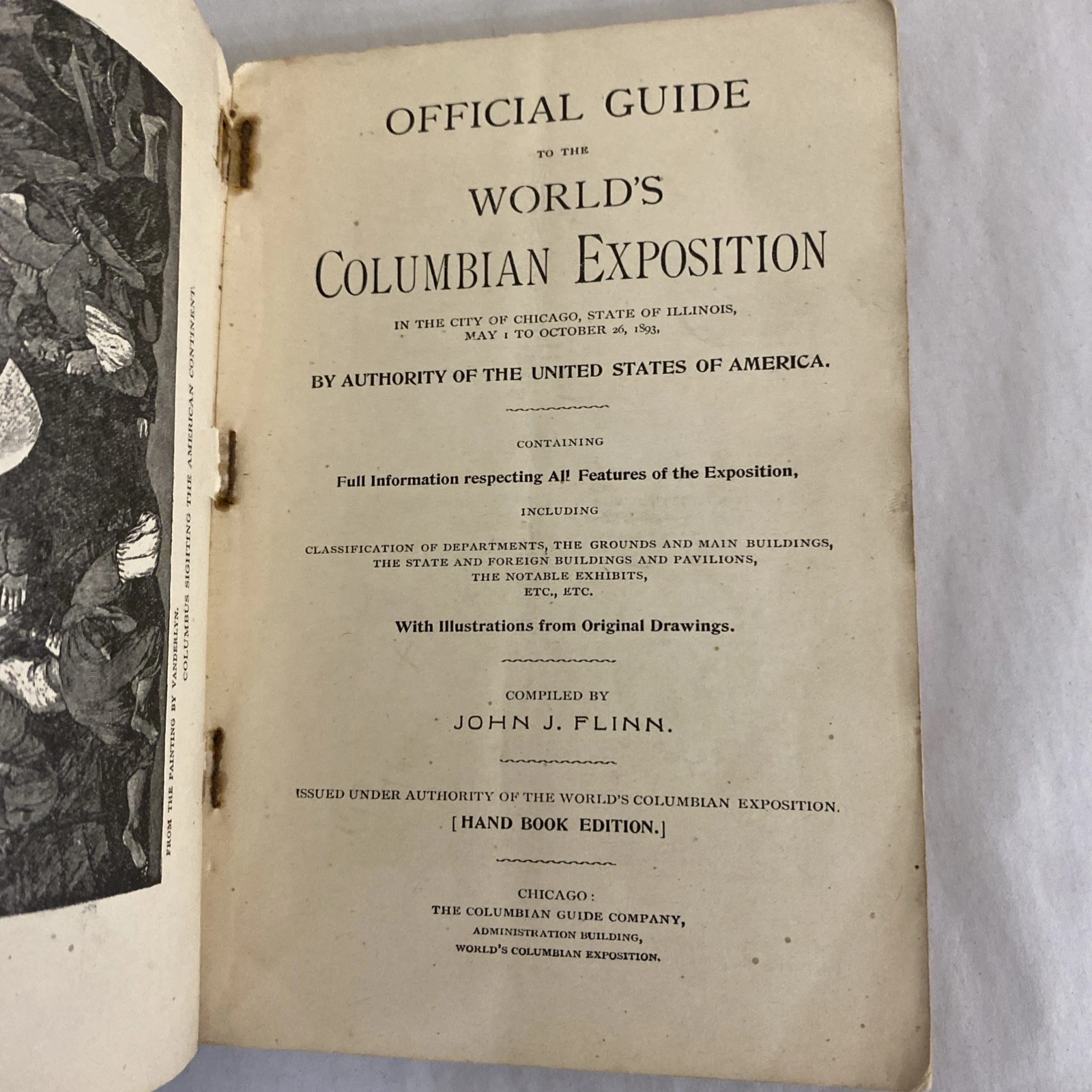 1893 Official Guide World's Columbian Exposition Chicago World's Fair Flinn Hdbk - Image 9