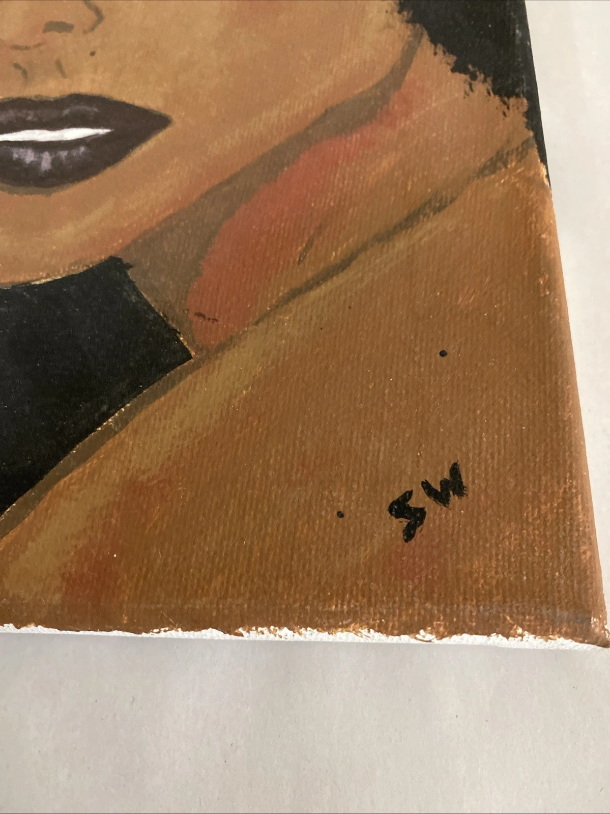 2015 Original Acrylic Portrait 'Sometimes…' Signed SW, Afrocentric Pop, 11x14 in - Image 7