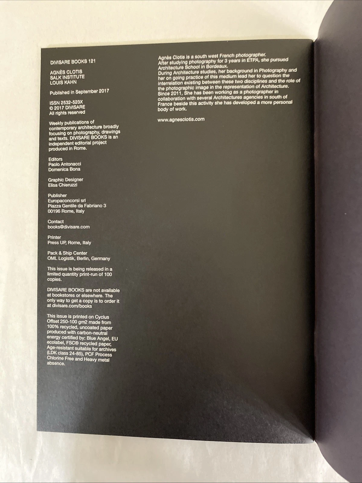 Agnes Clotis Salk Institute Louis Kahn Divisare Architecture Book 121 - Image 4