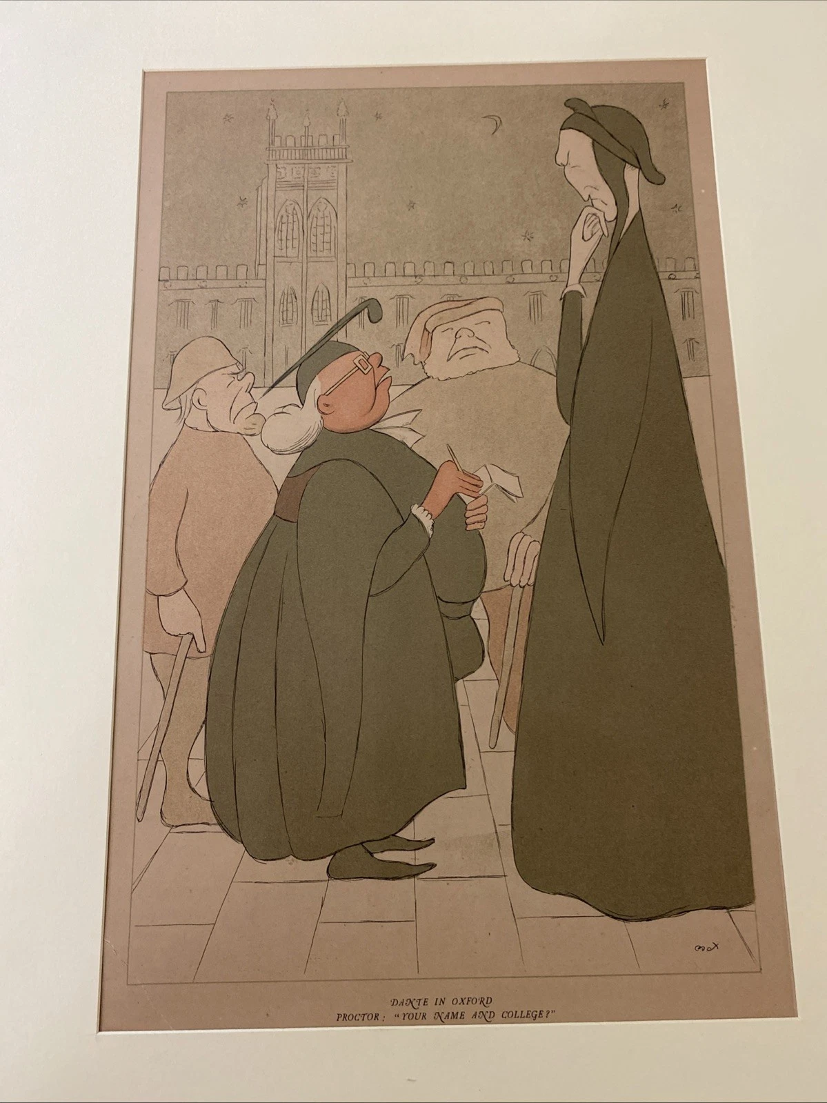 1904 Max Beerbohm Poets' Corner Lithographs Walt Whitman Dante Pair Literary Art - Image 11